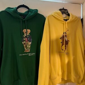 Polo by Ralph Lauren Green and Yellow Graphic Hoodies
